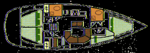 Pôdorys - OCEANIS 411