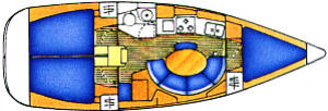 Pôdorys - SUN ODYSSEY 34.2