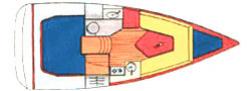 Pôdorys - SUN ODYSSEY 26