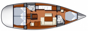 Pôdorys - SUN ODYSSEY 44i