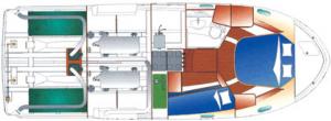 Pôdorys - BENETEAU ANTARES 9,8