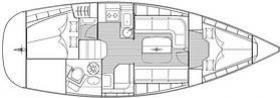 Pôdorys - BAVARIA 33 CRUISER