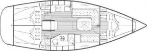Pôdorys - BAVARIA 35 CRUISER