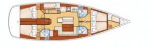 Pôdorys - BENETEAU 50 FAMILY