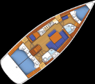 Pôdorys - OCEANIS 43