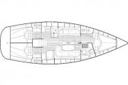 Pôdorys - BAVARIA 38 CRUISER