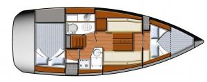 Pôdorys - SUN ODYSSEY 30i