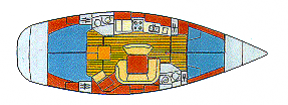 Pôdorys - SUN ODYSSEY 45.2