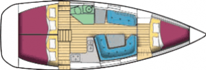 Pôdorys - SUN ODYSSEY 35
