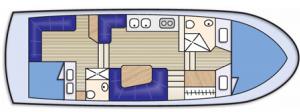 Pôdorys - SUNDECKER 36 CRUISER