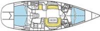 Pôdorys - SUN ODYSSEY 49 DS