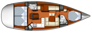 Pôdorys - SUN ODYSSEY 45 DS