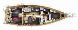 Pôdorys - BAVARIA 47 CRUISER